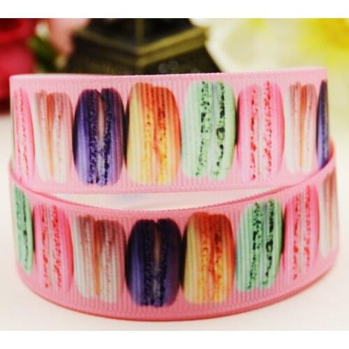 22mm 25mm 38mm 75mm Macaron Cartoon printed Grosgrain Ribbon party decoration 10 Yards X-03141