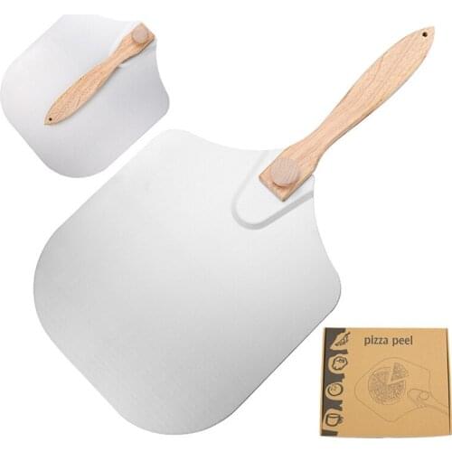 Creative Foldable Pizza Shovel Modern Simple High Quality Wooden Handle Pizza Transfer Baking Shovel Home Kitchen Tool