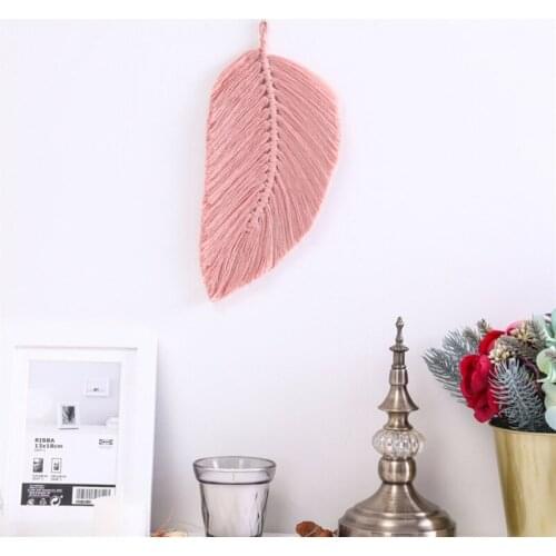 Macrame Tassel Handmade Knitted Tapestry Tassels Leaves Bedroom Wall Hanging Living Room Bedroom Pendant Art Wall Decor