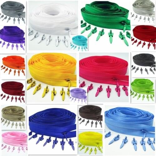 Invisible Nylon 3# Zipper 10 Meters Long Zipper 20 Auto Locking Sliders Used For Clothing Handbags