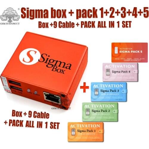 Newest Sigma Box Original Sigma box with 9 Cable with Activation Pack1+Pack2+Pack3 + Pack4 +Pack5 new update for huawei
