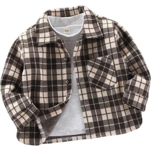 New Autumn Winter Baby Girl Clothes Fashion Plaid Thick Kid Jacket Toddler Casual Boy Costume Infant Clothing Children Outerwear