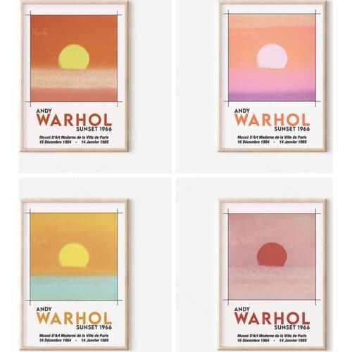 Andy Warhol Poster, Andy Warhol Sunset, Warhol Art Print, Printable Warhol, Warhol Sunset Print, Sunset Wall Art