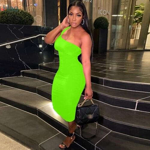 HAOYUAN Sexy Off Shoulder Draped Dress Birthday Bodycon Party Festival Outfits Y2k Clothes Backless Night Clubwear Midi Dresses