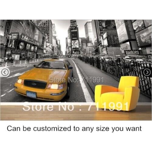 Custom photo wallpaper, New York Taxi for the living room hotel restaurant background wall waterproof papel de parede