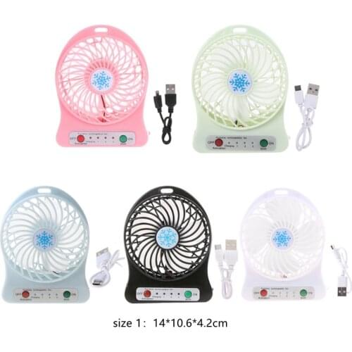 HOT SALE Portable LED Light Fan Air Cooler Mini Desk USB Fan Third Wind USB Fan