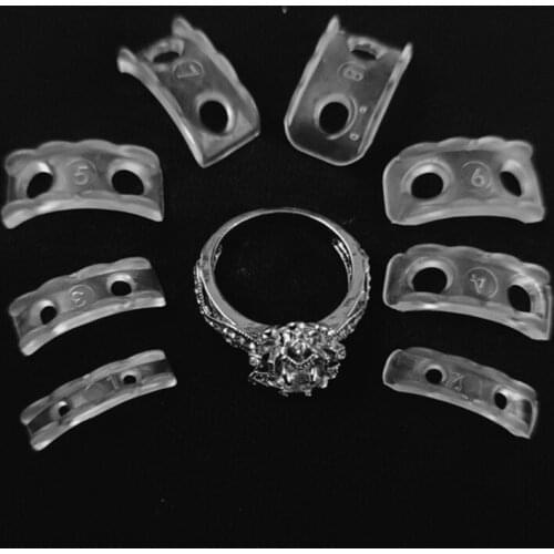Ring Size Adjuster Invisible Cushion Suitable for Loose Ring Guard Ring 8 Sizes Suitable for Mens and Womens Rings