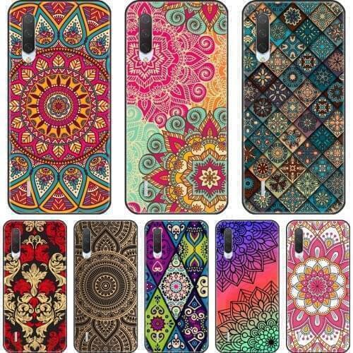 Phone Case Silicone For Xiaomi Mi 9 SE A3 Mandala Flower Aesthetic Luxury Cool Pretty Back Cover For Xiaomi Mi 9T 8 PRO