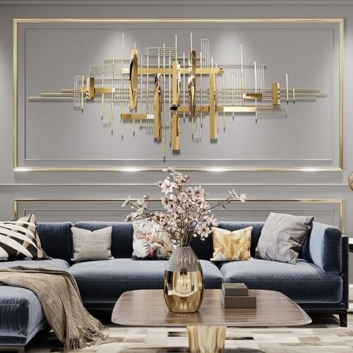 Nordic light luxury iron art home living room wall creative metal decoration wall hanging art pendant room decor aesthetic