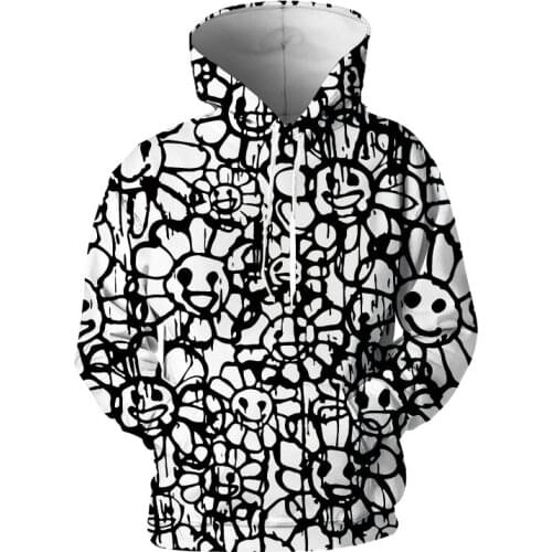 Takashi Flower Hoodies hiphop Janpanese Streetwear men women girls