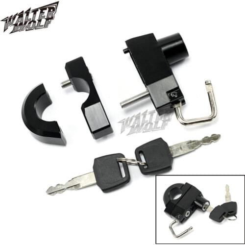 Universal Motorcycle Helmet Lock For 25mm Crash Bar For SUZUKI DL250 YAMAHA MT-09 HONDA CRF 990 Triumph Tiger Accessories