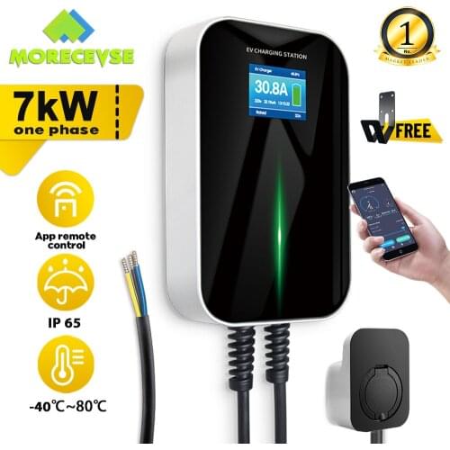 EV Charger EVSE Wallbox Wifi Electric Vehicle Charging Station APP with Type 2 Socket 32A 1Phase IEC 62196-2 for Audi BMW