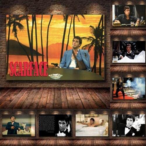 Violent Aesthetics of Classic Gangster Movies Canvas Paintings Wall Art Pictures Posters and Prints for Living Room Home Decor