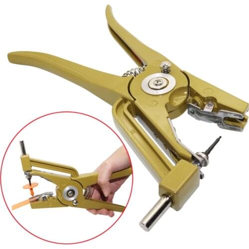 1 Pcs Ear Tag Pliers Livestock Animal Alloy Ateel Hydraulic Ear Tag Pliers Swine Cow Sheep Rabbit Identification Tool