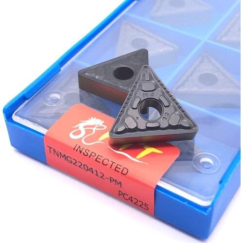 10pcs High quality TNMG220412 PM PC4225 Carbide insert milling turning tool Lathe tool Turning insert for machining steel parts