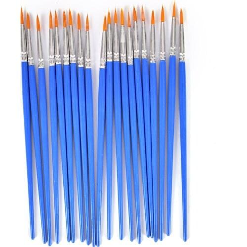 10pcs Professional Paintbrush Oil Acrylic Brush Watercolor Pen Nylon Hair Wooden Handle Paint Brushes School Office Art Supplies