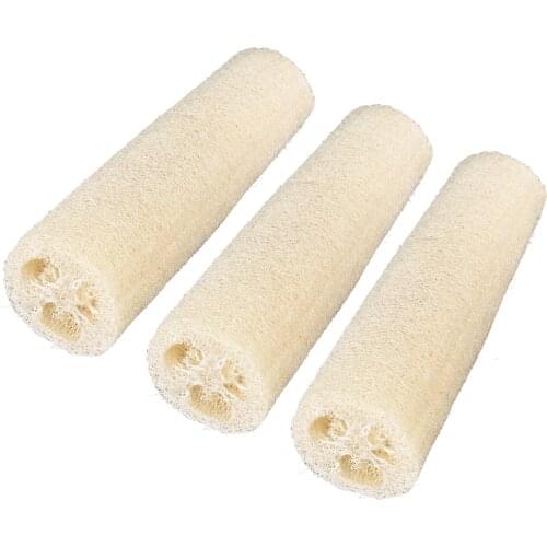 3pcs Natural Loofah Dish Scouring Pad Compostable Bath Sponge Body Exfoliating Scrubber
