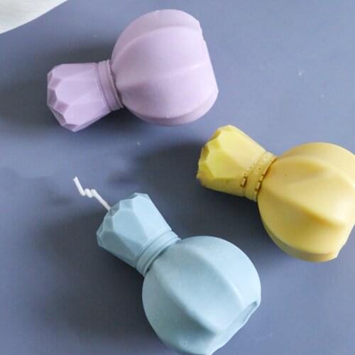 3D Vase Candle Silicone Mold Fondant Silicone Mold Perfume Bottle DIY Handmade Soap Aromatherapy Mold Epoxy Resin Molds