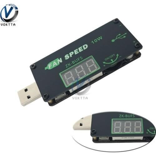 5V 10W USB Cooling Fan Governor LED Dimming Module Big Power Timing Adjuster Timer Voltage Adjustable Speed Controller With Case