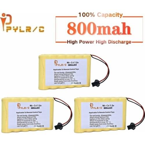 7.2v 800mah Rechargeable Battery For Rc toys Cars Tanks Robots Gun AA NI-CD Battery 7.2v Battery Pack For Rc Boats With SM Plug