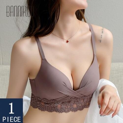 BANNIROU Lace Bras For Woman Female Bras Seamless Lingerie Bralette Young Woman Push Up Active Bras Woman Free Shipping 2021 New