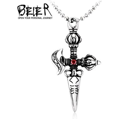 Beier new store 316L Stainless Steel pendant necklace cross punk religion man pendant Fashion Jewelry LLBP8-114P