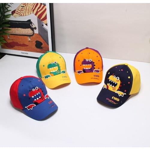 2-5 years boy girl baseball hat embroidery animal cartoon shark hat cotton net spring summer outdoor hat