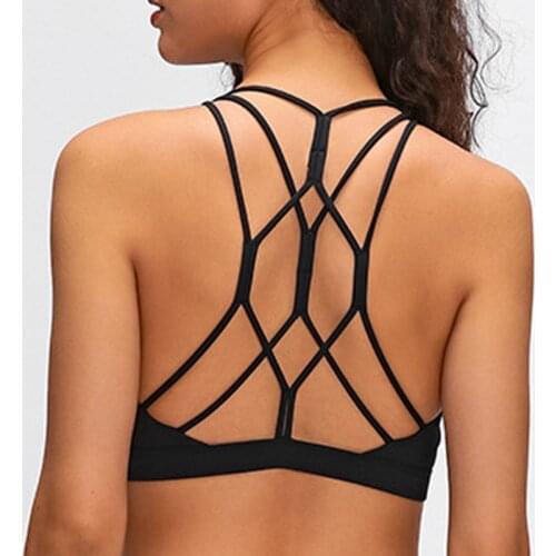 Sexy Sports Bras Plue Size XL XXL Cross Straps Top Women Gym Yoga Top Fitness Bras Padded Workout Yoga Bra High stretch Crop Top