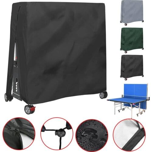 Heavy Duty Waterproof Dustproof Table Tennis Cover 210D Oxford Cloth Indoor/Outdoor Ping Pong Table Storage Covers Accessories