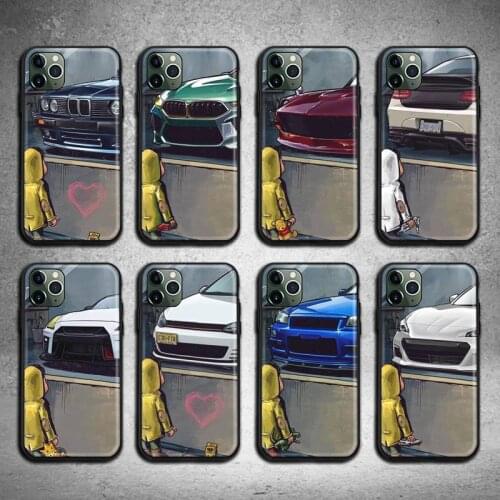 Boy See Sports Car Jdm Drift Phone Case For iphone 12 11 Pro Max Mini XS Max 8 7 6 6S Plus X 5S SE 2020 XR cover