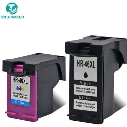 TINTENMEER ink cartridge 46 compatible for hp Deskjet 2020HC 2520HC 2025HC 2029 2529 4729 printer refillable or one time use