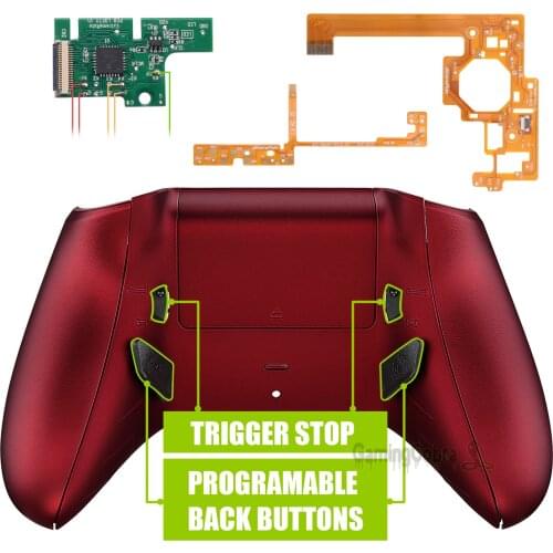 Soft Touch Scarlet Red Lofty Programable Remap & Trigger Stop Kit for Xbox-One S & One X Controller Model 1708