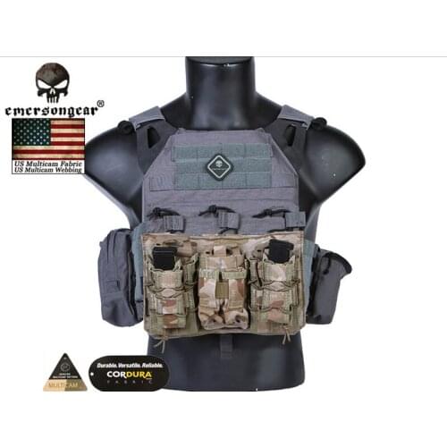 Emersongear Modular Assaulters Panel for Plate Carrier Combat Molle Pistol Triple Open Top Magazine Pouch EM9337M