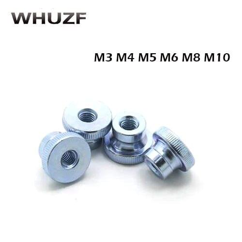 Thumb Nut GB806 M3 M4 M5 Galvanized knurled thumb nut Iinstrument Hand Tighten Nut 3D Printers Parts Curtain Wall HW142