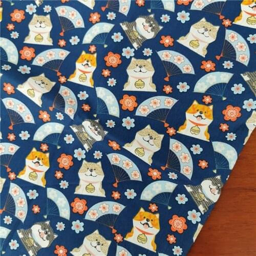 Blue Serise Twill Cotton Patchwork Fabric For DIY Handmade Crafts Quilting Clothing Home Textiles Material Supplies
