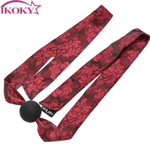 IKOKY Mouth Shape Ball Oral Sex Cosplay Sex Toys For Women Chastity Female Chastity Belt Bundling Adult Erotica Products