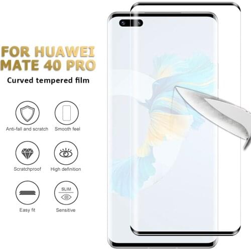 Curved Screen Tempered Glass For Huawei Mate 40 Pro Glass Screen Protector Film for Huawei Mate 40 mate 40pro Protective Glass
