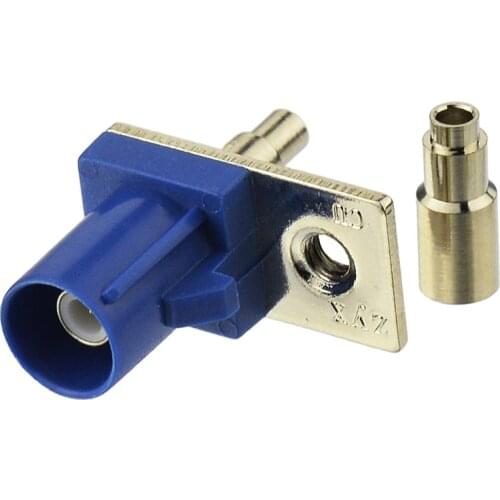 Superbat Fakra "C" Blue Plug Front Mount RF Coaxial Connector for GPS Telematics or Navigation