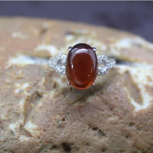 Wholesale New Fashion Euro-American Jewelry Special Classic Garnet 925 silver inlay Ring for Women Luxury namour Charm Gift