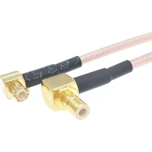 MCX Male Right Angle To SMB Male Right Angle Pigtail Cable RG316 20cm 8'' For GPS/ Wireless