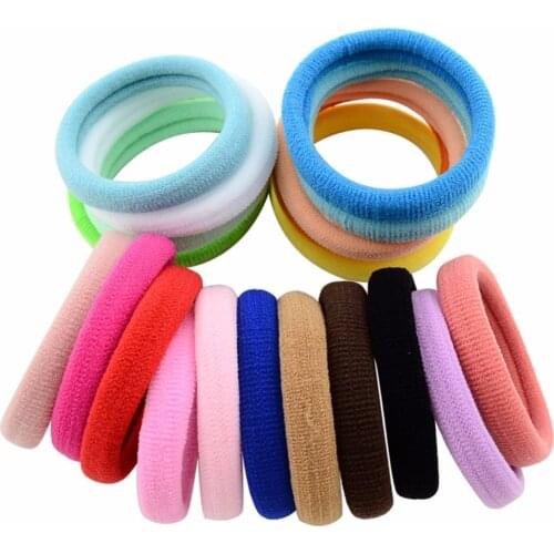40pcs/lot Fashion Women Or Girls Elastic Rope Ring Hairband Christmas Party Solid Ponytail Different Color Hair Ropes 816