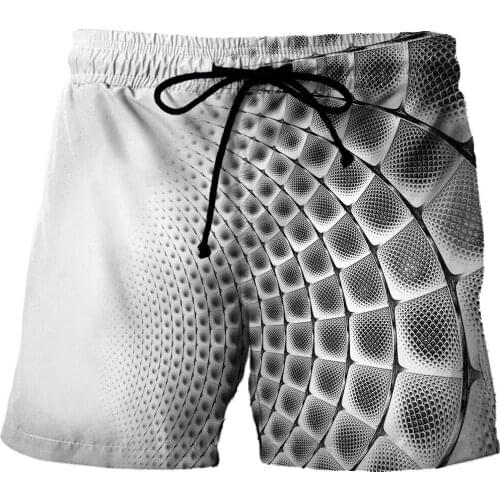 Printed 3d beach pants Mens Swim Shorts Surf Wear 3d digital beach pants Geometric pattern harajuku beach shorts board shorts