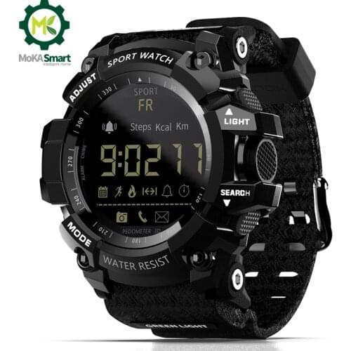 MOKA smart watch men Outdoor sports Pedometer call reminder Alarm clock Remote camera IP67 Waterproof smartwatch for ios Android