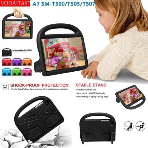 Soft EVA Kids Coque for Samsung Galaxy Tab A7 10.4 2020 SM-T500 SM-T505 Case Stand Shockproof for Samsung 10.4'' T500 T505 Cover