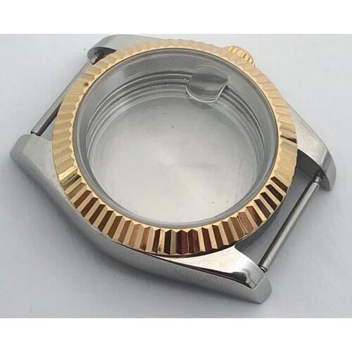 The New 2021 stainless steel 39mm case with gold-coated sapphire glass fits ETA 2836 MIYOTA movement