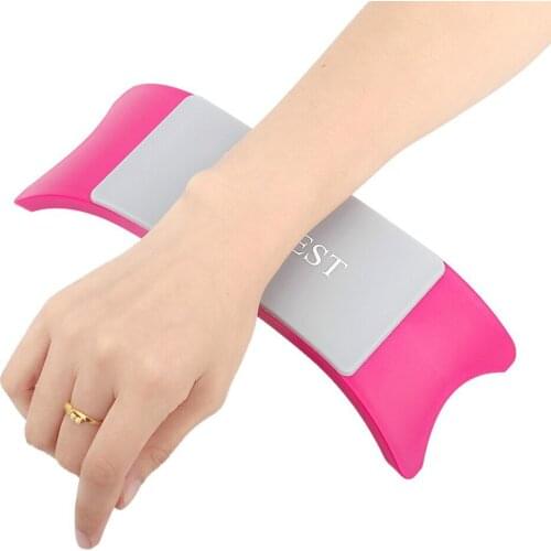 Wholesale New Plastic & Silicone Hand Cushion Manicure Pillow for Nail Art Beauty Hand Holder Arm Rest 100pcs/lot free shipping
