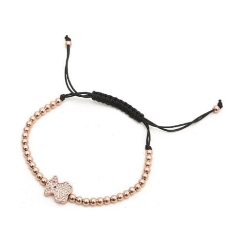 Gold silver micro pave cz Cubic Zirconia rope adjusted Copper Beads Bracelet jtj5s Braided Bangles men gift