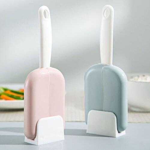 Portable Rice Spoon Holder Stand Tool Kitchen Suction Cooker Scoop Rack Handy Automatic Open Close Dust Cover Spoon Storage Rack