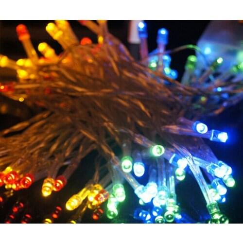 10pcs 5M 50LED AA Battery operated clear String Fairy night light Xmas Christmas Wedding tree Party Garland decor 8 color option