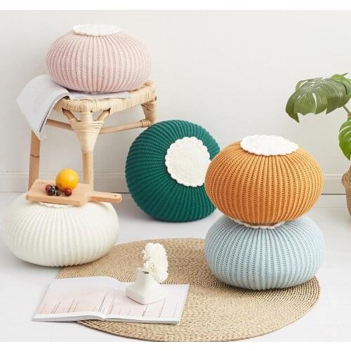 Nordic Style handmade knitting Seat Cushion pillow cute pumpkin home soft Living room bed back cushions